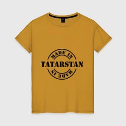 Футболка хлопковая женская Made in Tatarstan, цвет: горчичный
