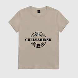 Футболка хлопковая женская Made in Chelyabinsk, цвет: миндальный