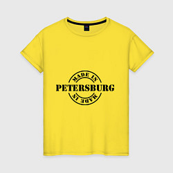 Футболка хлопковая женская Made in Petersburg, цвет: желтый