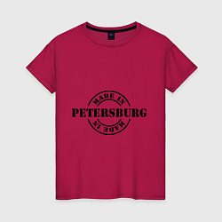 Футболка хлопковая женская Made in Petersburg, цвет: маджента