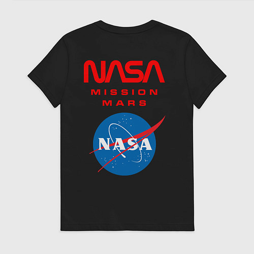 Женская футболка Nasa Mars mission / Черный – фото 2