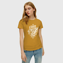 Футболка хлопковая женская Deep Purple: Machine Head, цвет: горчичный — фото 2