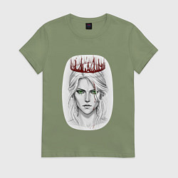 Футболка хлопковая женская Цирилла, цвет: авокадо