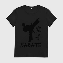 Футболка хлопковая женская Karate craftsmanship, цвет: черный