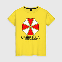 Футболка хлопковая женская UMBRELLA CORP, цвет: желтый