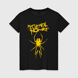 Футболка хлопковая женская My Chemical Romance spider, цвет: черный