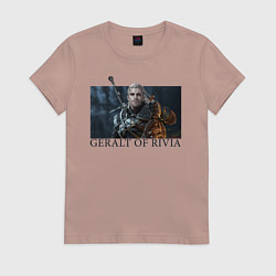 Футболка хлопковая женская GERALT OF RIVIA, цвет: пыльно-розовый
