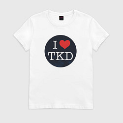 Футболка хлопковая женская TKD, цвет: белый