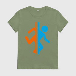 Футболка хлопковая женская PORTAL, цвет: авокадо