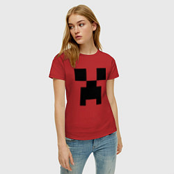 Футболка хлопковая женская Minecraft, цвет: красный — фото 2