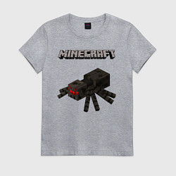 Футболка хлопковая женская Minecraft, цвет: меланж