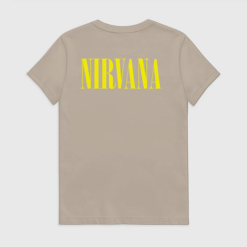 Женская футболка NIRVANA на спине / Миндальный – фото 2