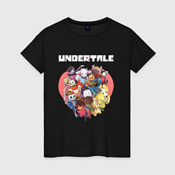 Футболка хлопковая женская UNDERTALE, цвет: черный