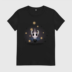 Футболка хлопковая женская Hollow knight Полый рыцарь, цвет: черный