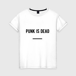 Футболка хлопковая женская Punk is dead, цвет: белый