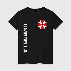 Футболка хлопковая женская UMBRELLA CORP, цвет: черный