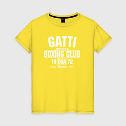 Футболка хлопковая женская Gatti Boxing Club, цвет: желтый