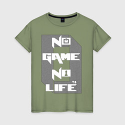 Футболка хлопковая женская No Game No Life Zero, цвет: авокадо