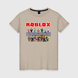 Футболка хлопковая женская ROBLOX, цвет: миндальный