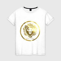 Футболка хлопковая женская Golden lion, цвет: белый
