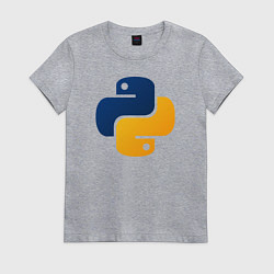 Футболка хлопковая женская Python, цвет: меланж