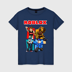Футболка хлопковая женская ROBLOX, цвет: тёмно-синий
