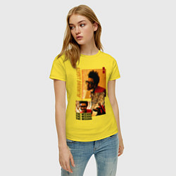 Футболка хлопковая женская BLINDING LIGHTS, цвет: желтый — фото 2