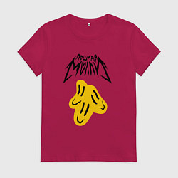 Футболка хлопковая женская ПОШЛАЯ МОЛЛИ, цвет: маджента