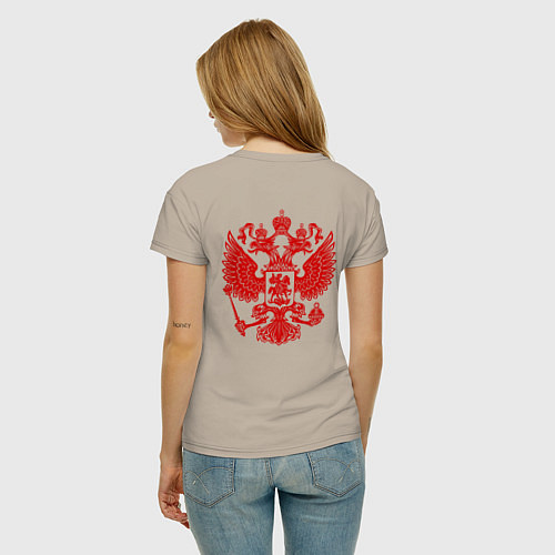 Женская футболка Russia / Миндальный – фото 4