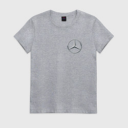 Футболка хлопковая женская MERCEDES-BENZ, цвет: меланж