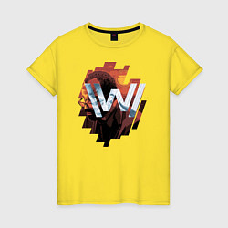 Футболка хлопковая женская Bernard Low Westworld, цвет: желтый