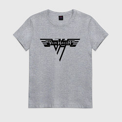 Футболка хлопковая женская Van Halen, цвет: меланж