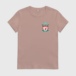 Футболка хлопковая женская LIVERPOOL, цвет: пыльно-розовый