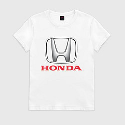Футболка хлопковая женская HONDA, цвет: белый