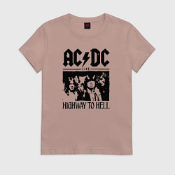 Женская футболка ACDC highway to hell