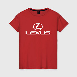 Футболка хлопковая женская LEXUS, цвет: красный