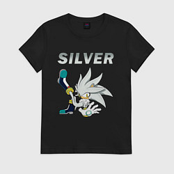 Футболка хлопковая женская SONIC Silver, цвет: черный