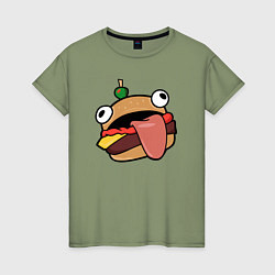 Футболка хлопковая женская Fortnite Burger, цвет: авокадо