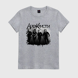 Футболка хлопковая женская Агата Кристи, цвет: меланж