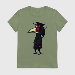 Футболка хлопковая женская ЧУМНОЙ ДОКТОР, цвет: авокадо