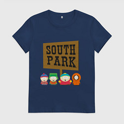 Футболка хлопковая женская South Park, цвет: тёмно-синий
