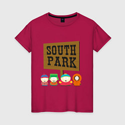 Футболка хлопковая женская South Park, цвет: маджента