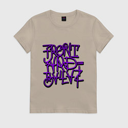 Футболка хлопковая женская GTA Tag BALLAS, цвет: миндальный