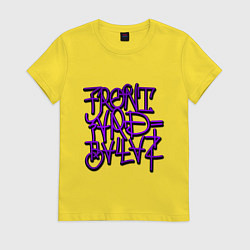 Футболка хлопковая женская GTA Tag BALLAS, цвет: желтый
