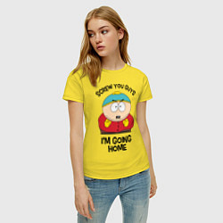 Футболка хлопковая женская South Park, Эрик Картман, цвет: желтый — фото 2