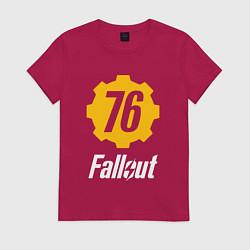 Футболка хлопковая женская FALLOUT76, цвет: маджента