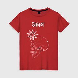 Футболка хлопковая женская Slipknot, цвет: красный