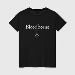 Футболка хлопковая женская Bloodborne, цвет: черный