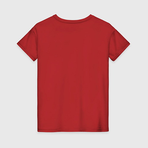 Женская футболка Курьер - Енот 2 / Красный – фото 2