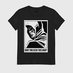 Футболка хлопковая женская The Hood, цвет: черный